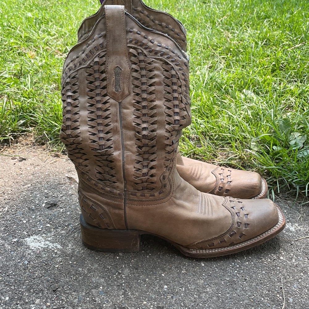 Corral leather glitter boots